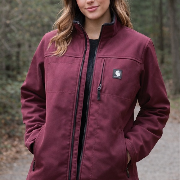 Carhartt Jackets & Blazers - Carhartt Women's Deep Red Utility Jacket